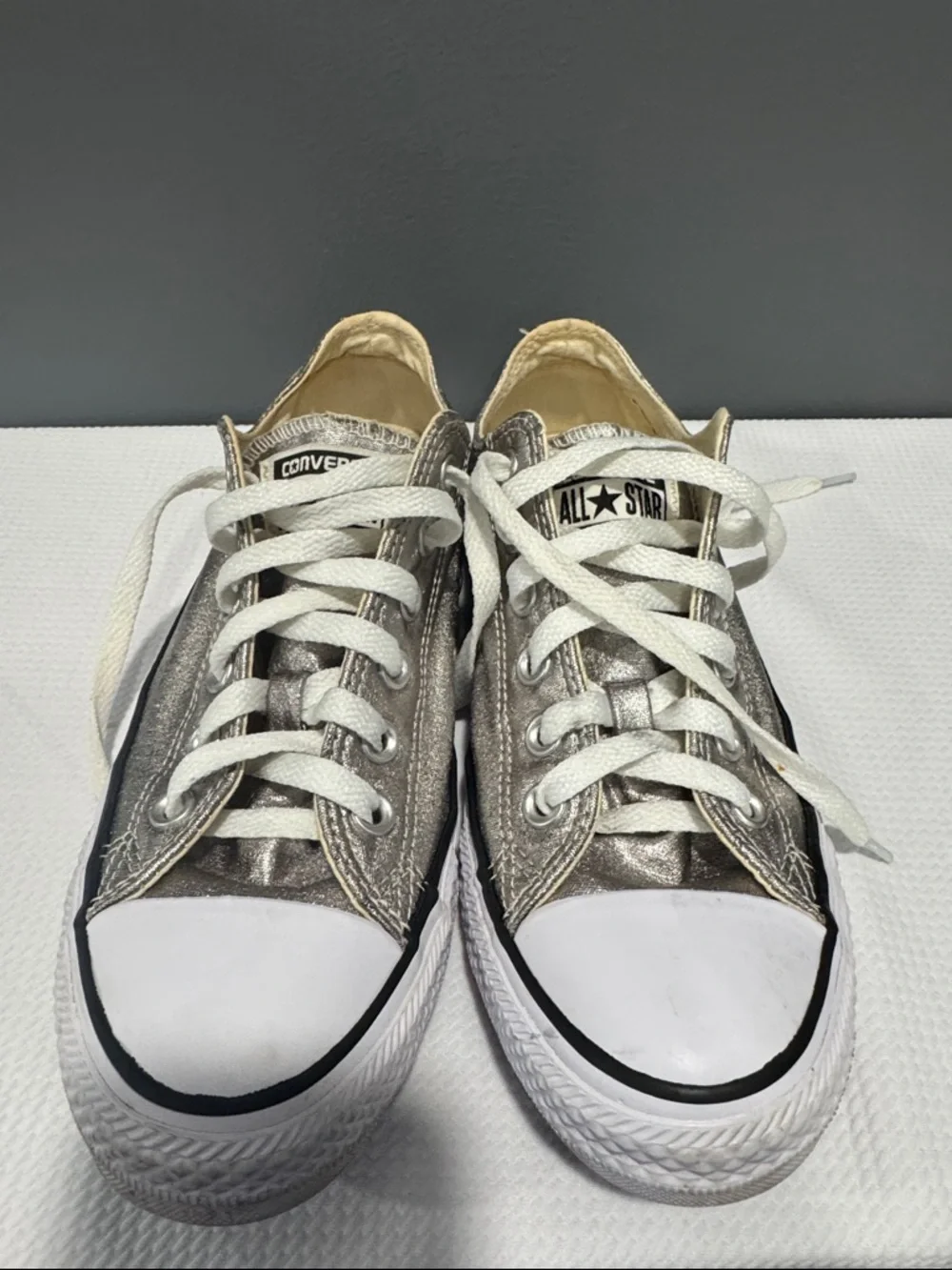 Metallic Converse All Star Chuck Taylor Oxford Shoe Women’s 7.5/Men’s 5.5 - Picture 2 of 14